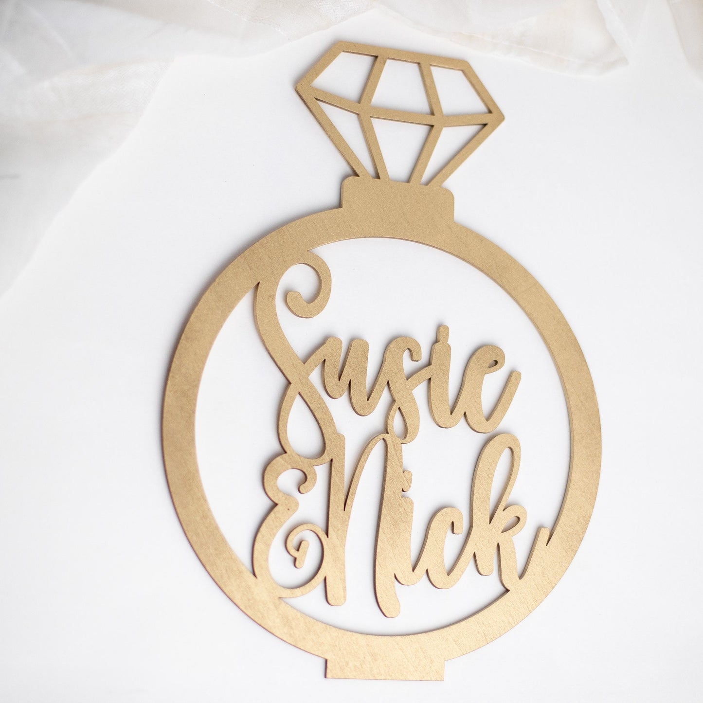 Engagement Party Decorations, Personalized, Centerpiece, Engagement Ring Decorations, Engaged ,Bridal Shower Decor