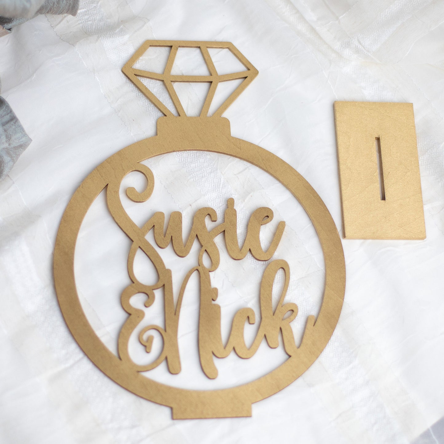 Engagement Party Decorations, Personalized, Centerpiece, Engagement Ring Decorations, Engaged ,Bridal Shower Decor