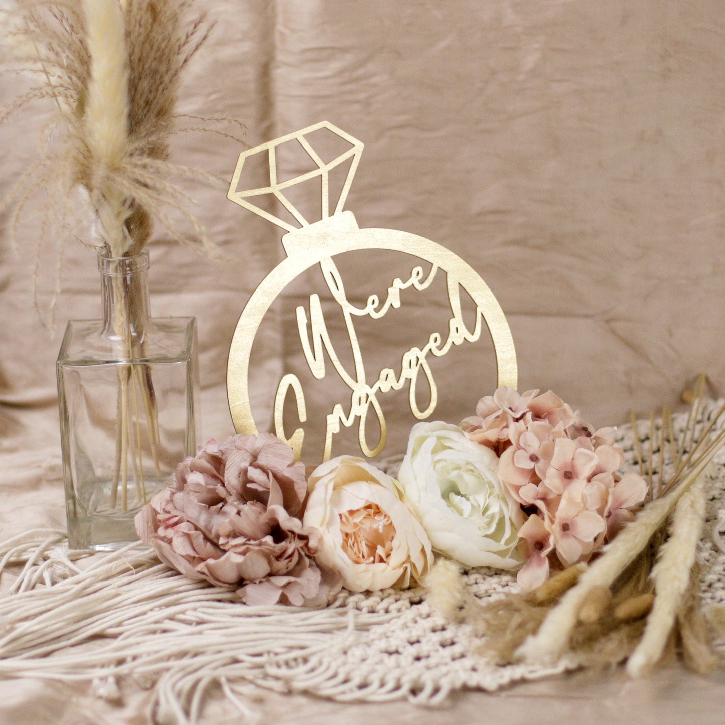 We're Engaged, Engagement Party Decorations, Centerpiece, Engagement Ring Decorations, Engaged, Engagement Party Sign
