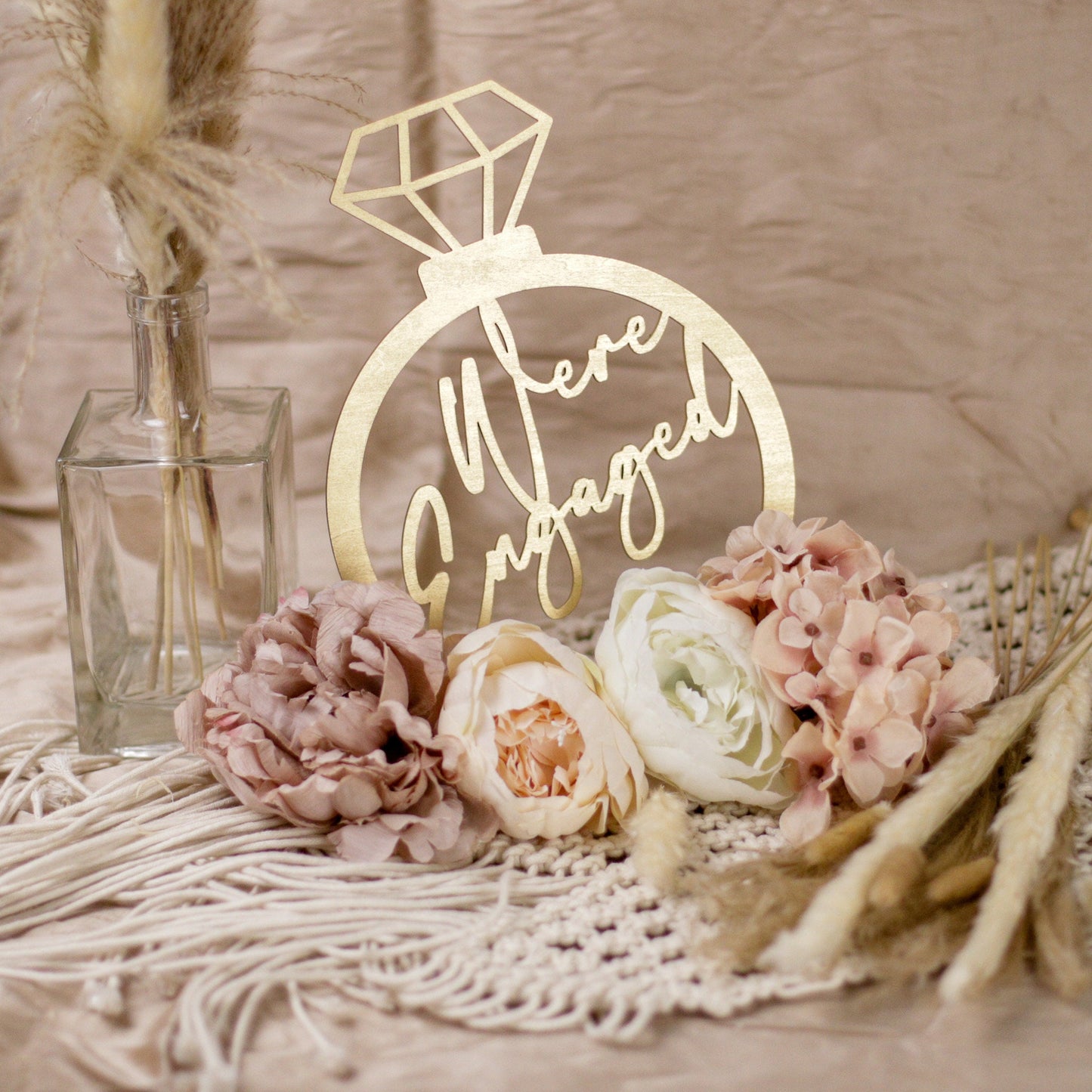 We're Engaged, Engagement Party Decorations, Centerpiece, Engagement Ring Decorations, Engaged, Engagement Party Sign