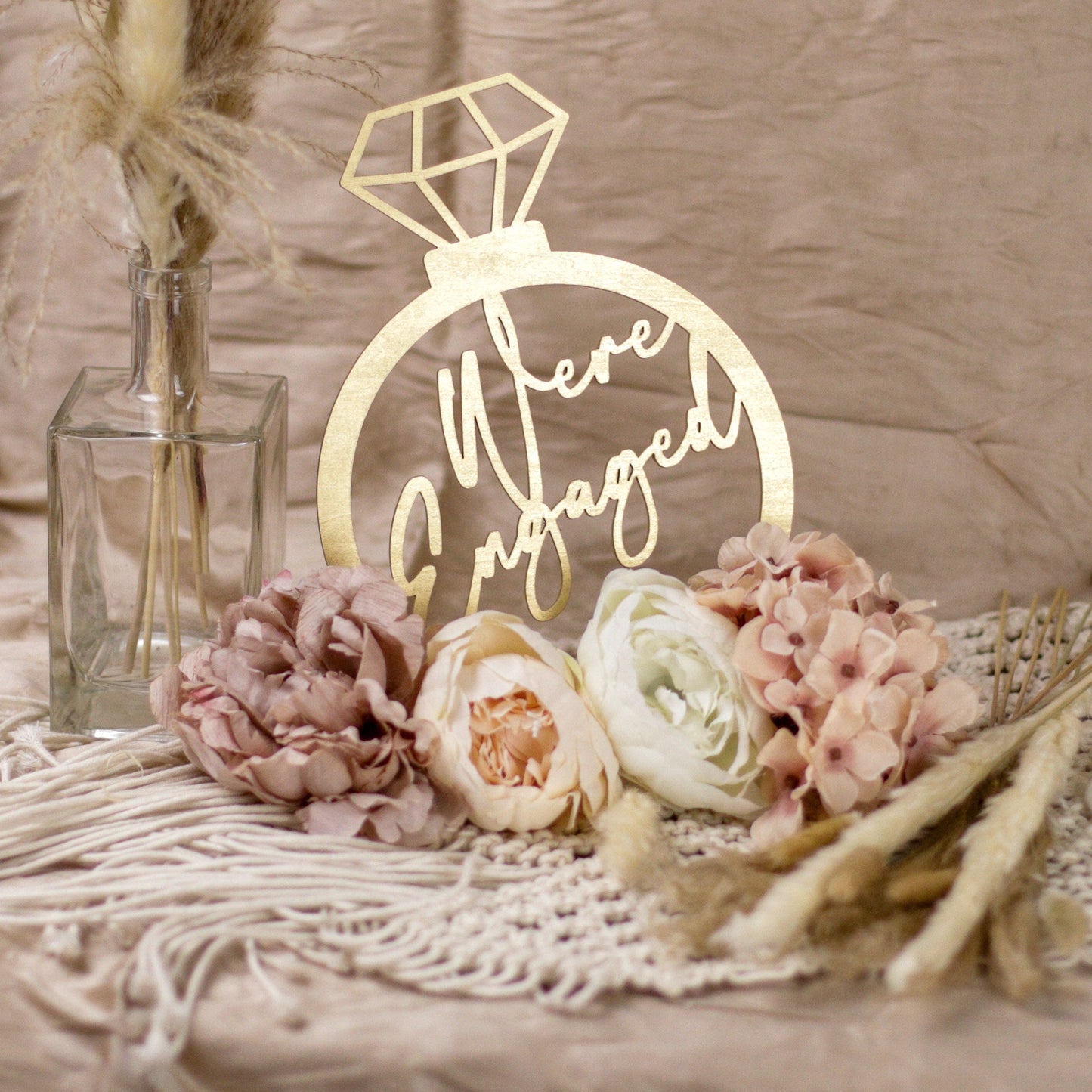 We're Engaged, Engagement Party Decorations, Centerpiece, Engagement Ring Decorations, Engaged, Engagement Party Sign