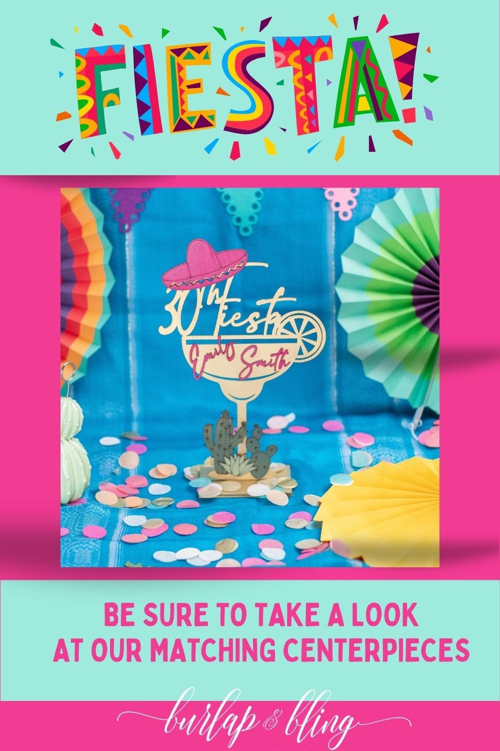 Margarita Party, Cake Topper, Fiesta Birthday Decorations, Fiesta Decorations, Margaritas With My Senoritas,