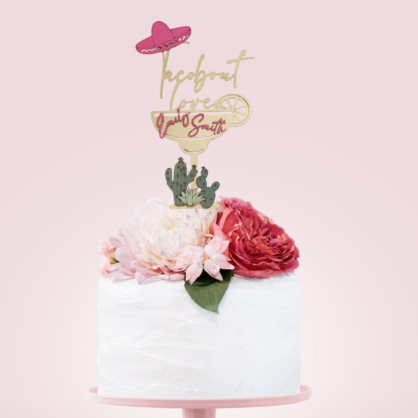 Fiesta Bridal Shower, Custom Cake Topper, Fiesta Engagement, Fiesta Decorations, Taco Bout Love, Bridal Shower Centerpiece, Couples Shower