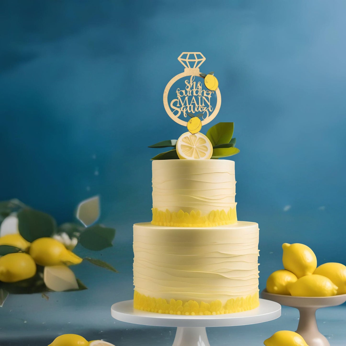 She Found Her Main Squeeze, Lemon Bridal Shower Cake Topper, Wedding Shower, Bridal Brunch, Bridal Shower Decorations and Ideas
