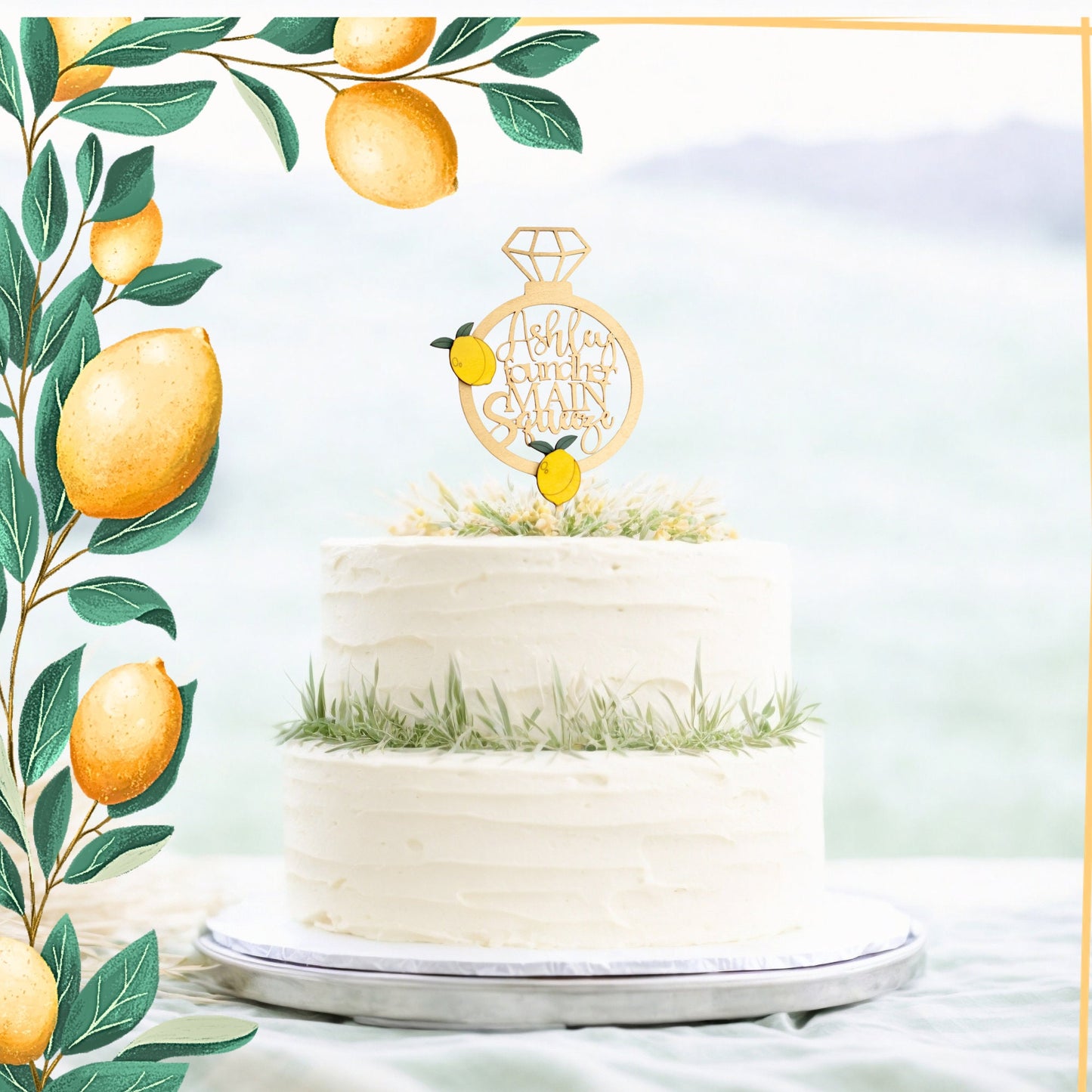 She Found Her Main Squeeze, Lemon Bridal Shower, Custom Cake Topper, Wedding Shower, Bridal Brunch, Bridal Shower Decorations and Ideas