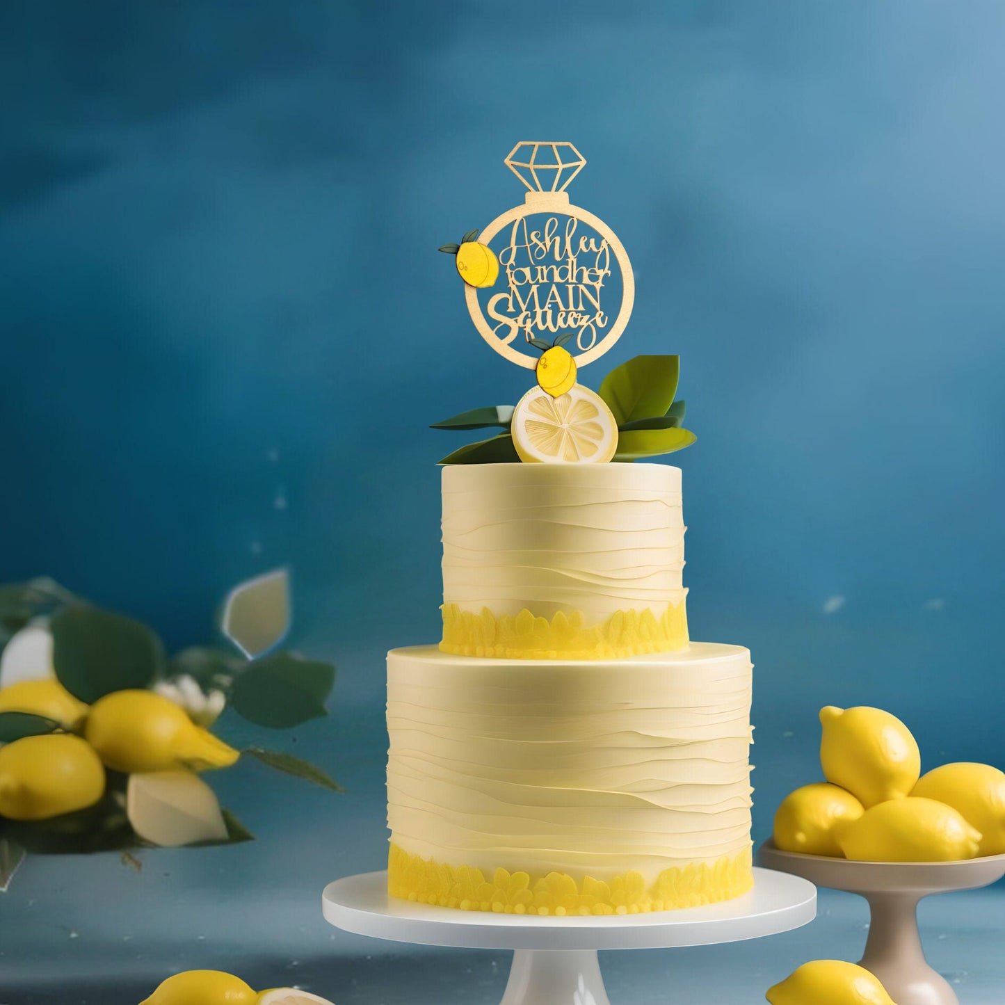 She Found Her Main Squeeze, Lemon Bridal Shower, Custom Cake Topper, Wedding Shower, Bridal Brunch, Bridal Shower Decorations and Ideas