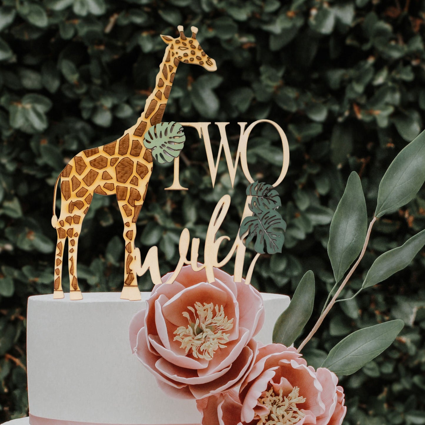 Two Wild Birthday Cake Topper, Safari 2nd Birthday, Jungle Theme Birthday Decorations, 2nd Birthday Girl or Boy, Party Decorations