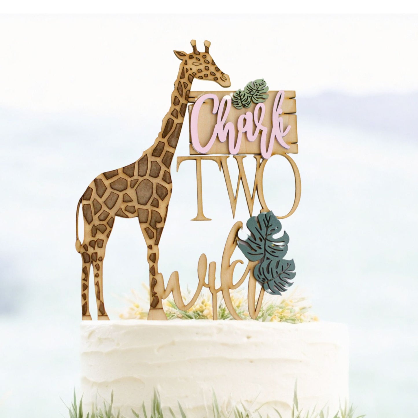 Two Wild Birthday, Custom Cake Topper, Safari 2nd Birthday, Jungle Theme Birthday Decorations, 2nd Birthday Girl or Boy, Party Decorations