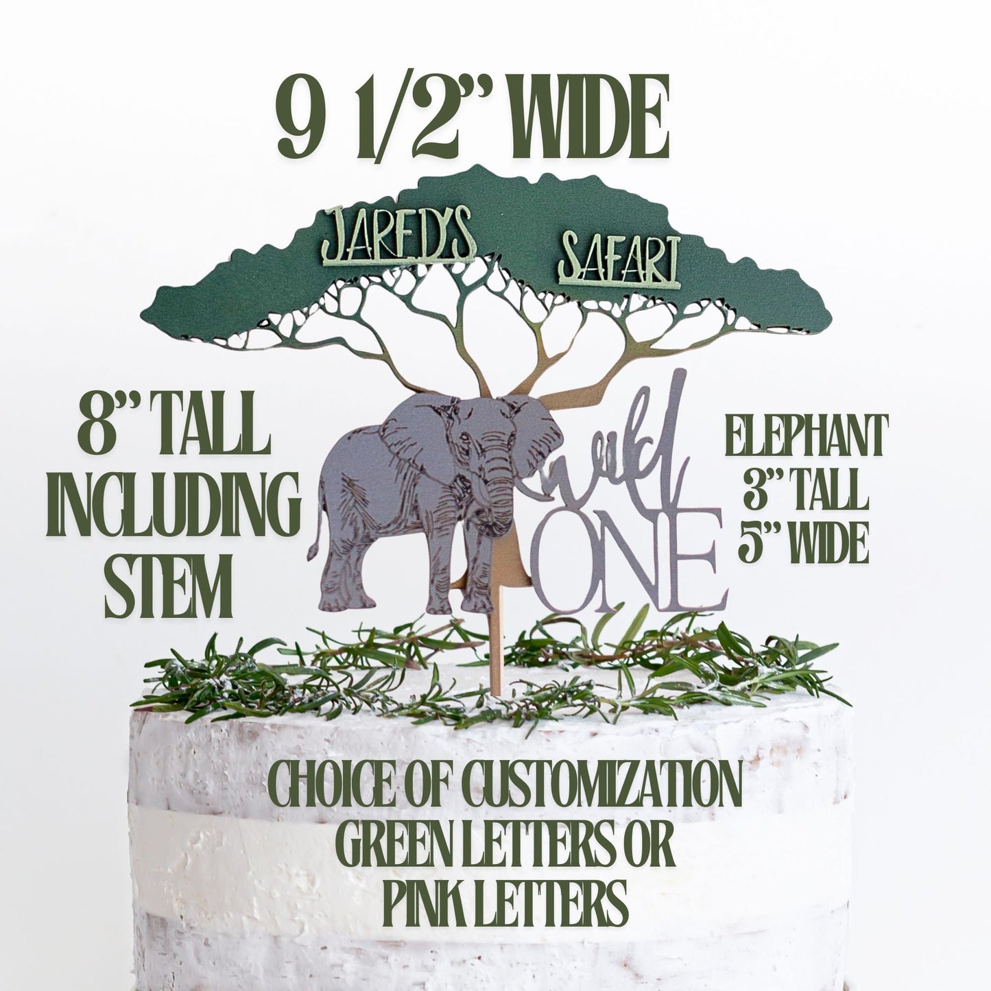 Wild One Birthday, Custom Cake Topper, First Birthday Boy, Jungle Theme Birthday Decorations, Birthday Cake Topper, Personalized Party Decor