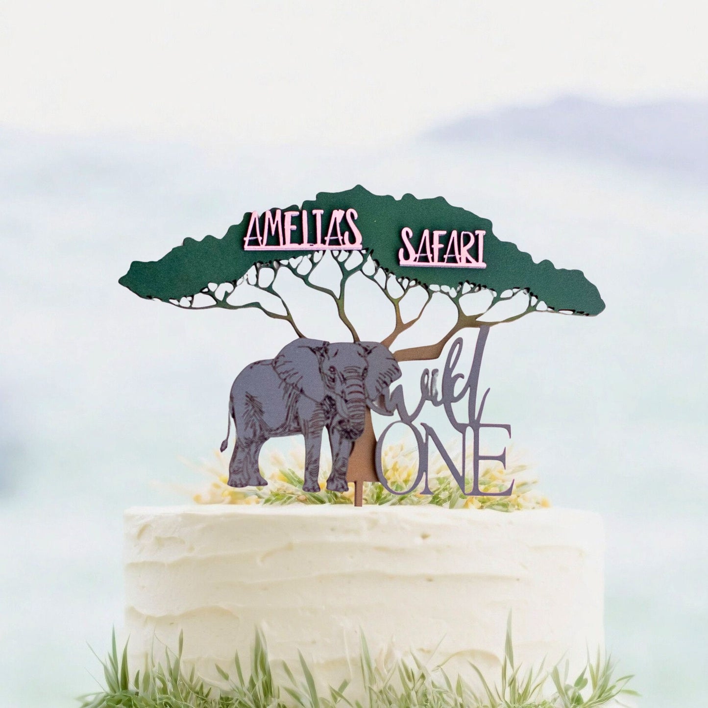 Wild One Birthday, Custom Cake Topper, First Birthday Boy, Jungle Theme Birthday Decorations, Birthday Cake Topper, Personalized Party Decor