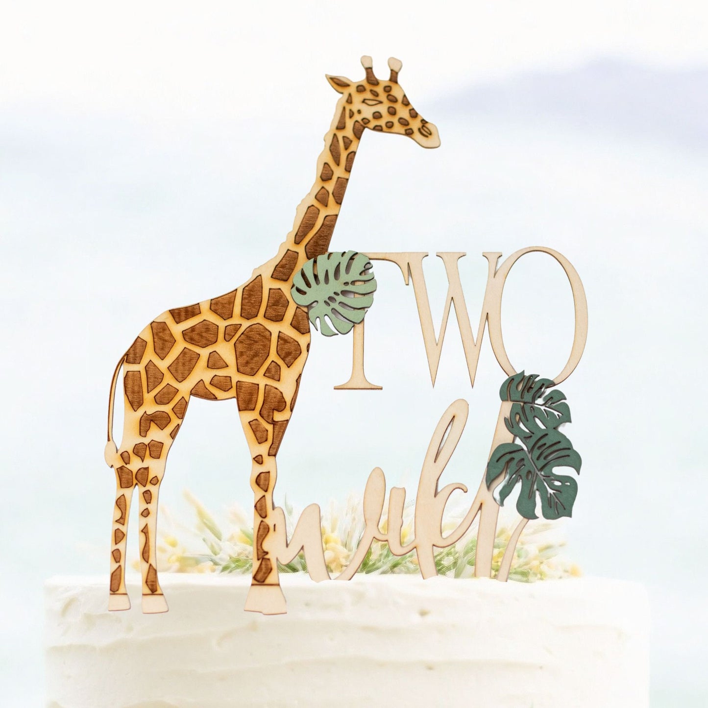 Two Wild Birthday Cake Topper, Safari 2nd Birthday, Jungle Theme Birthday Decorations, 2nd Birthday Girl or Boy, Party Decorations