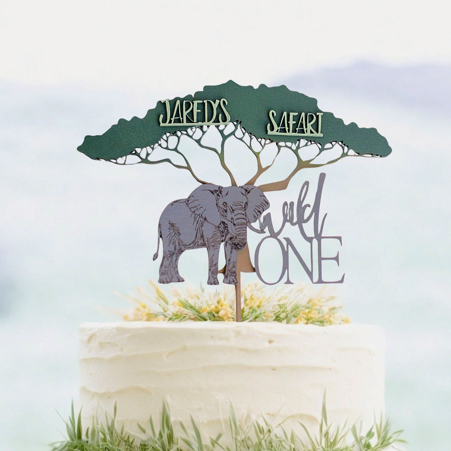 Wild One Birthday, Custom Cake Topper, First Birthday Boy, Jungle Theme Birthday Decorations, Birthday Cake Topper, Personalized Party Decor
