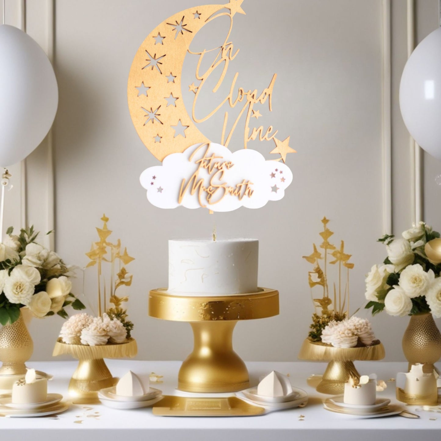 Future Mrs, On Cloud Nine, Bridal Shower Sign, Custom Sign, Personalized Sign, Wedding Shower Sign, Engagement Party, Bridal Shower Decor