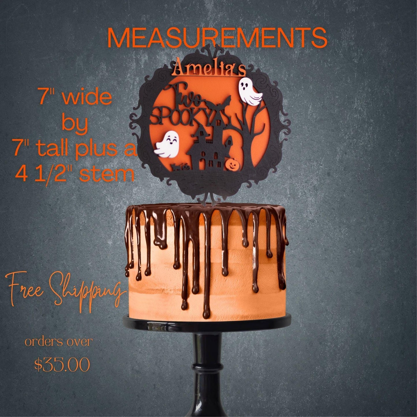 Halloween Birthday, Two Spooky, Custom Cake Topper, Birthday Cake Topper, Topper Halloween, Spooky Topper