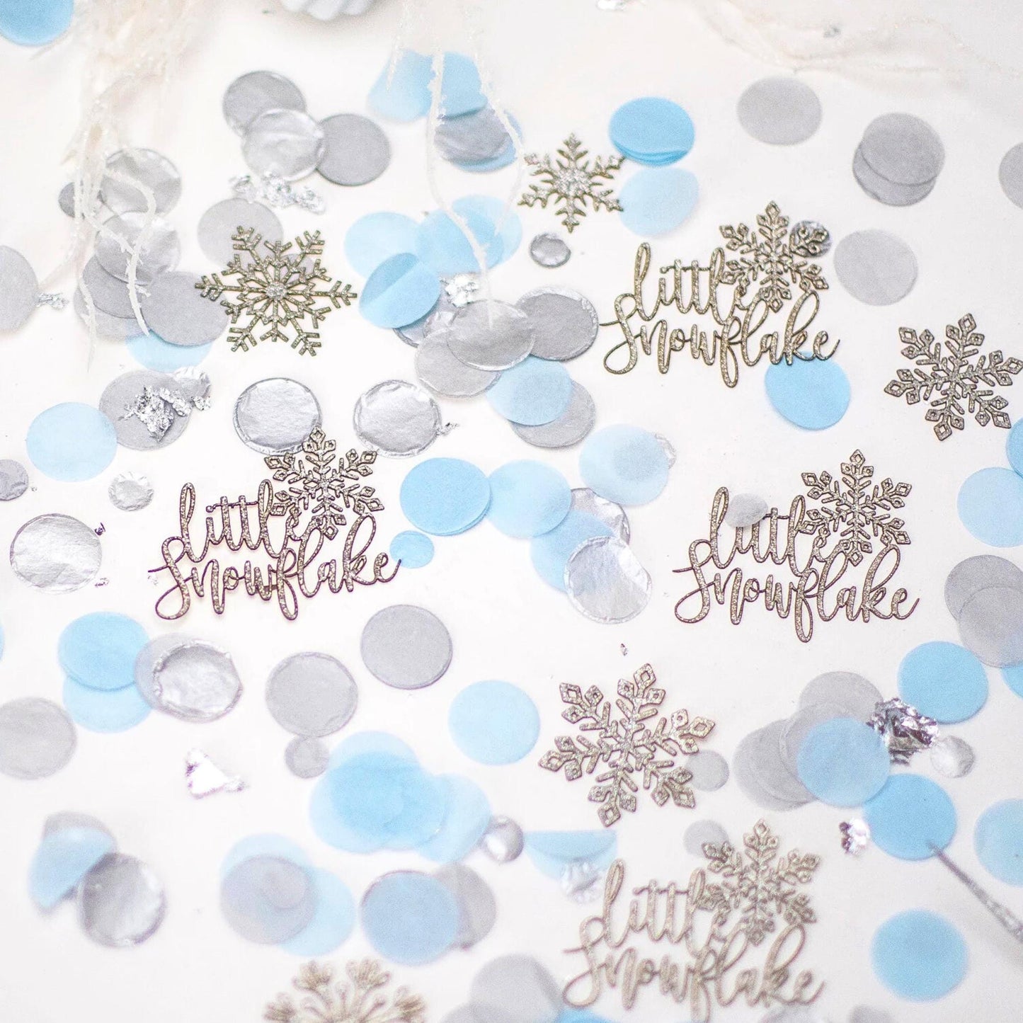 Winter Wonderland Baby Shower, Snowflake Confetti, Winter Onederland, Winter Gender Reveal, Winter Baby Shower, Boy Baby Shower