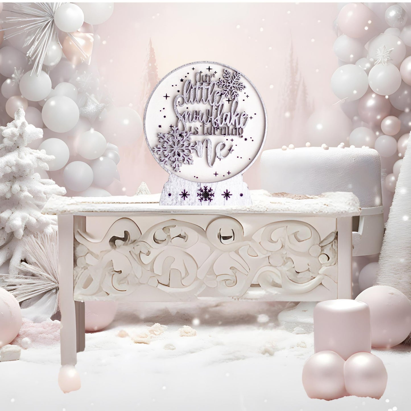 Winter Onederland 1st Birthday Girl, Centerpiece, 1st Birthday Decorations Girl, 1st Birthday Boy, Birthday Centerpiece, Customizable