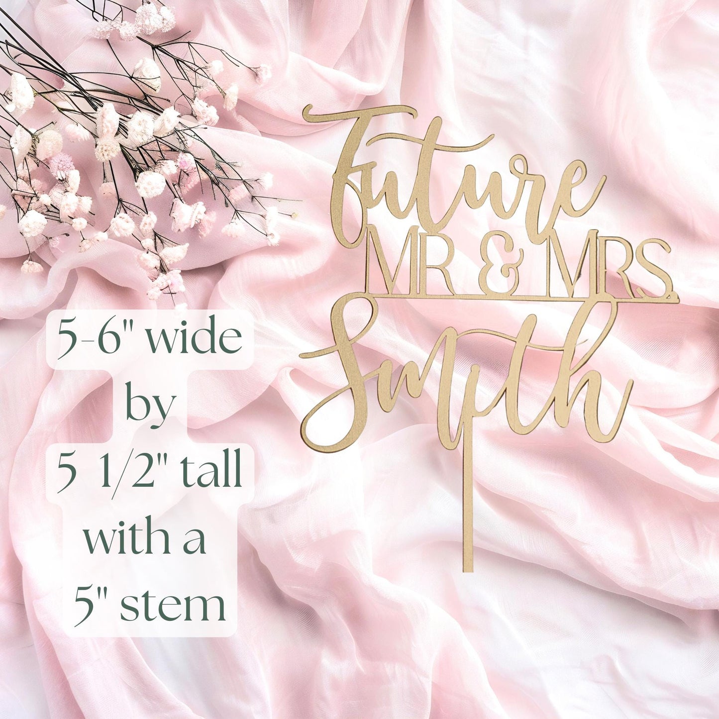 Custom Future Mrs, Custom Engagement Party Decoration, Future Mr and Mrs, Name Cake Topper, Custom Cake Topper, Future Mrs Bridal Shower