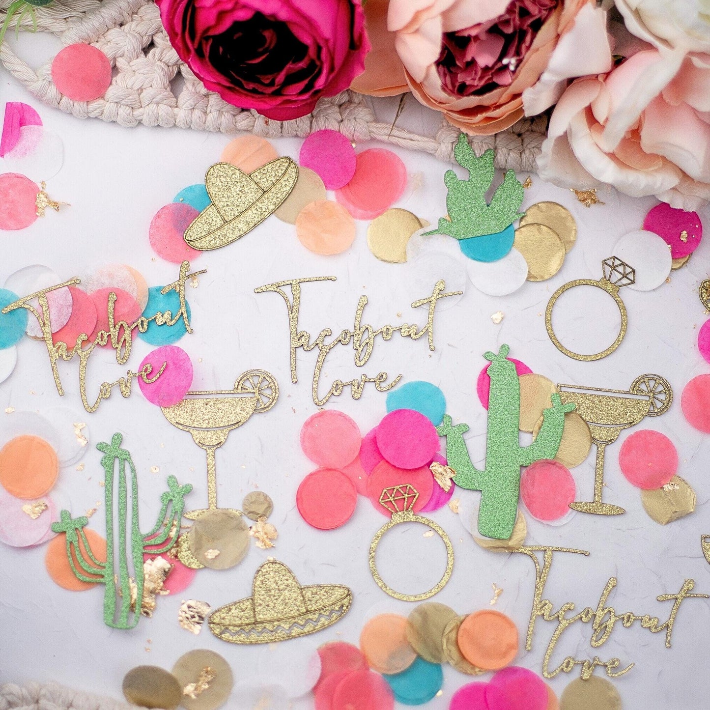 Taco Bout Love Bridal Shower Decorations, Confetti, Bachelorette Party Confetti, Fiesta Bridal Shower,