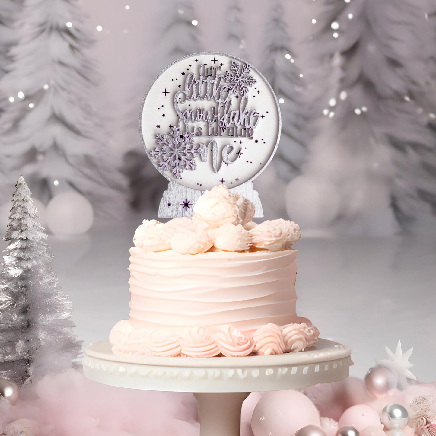 Winter Onederland 1st Birthday Girl, Custom Cake Topper, 1st Birthday Boy, Birthday Cake Topper, Personalized Cake Topper