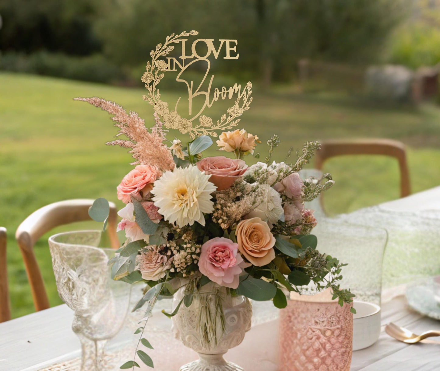 Love In Bloom Bridal Shower Decorations, Bridal Shower Center pieces, Bridal Shower Decorating Idea, Wildflower Themed Bridal Shower
