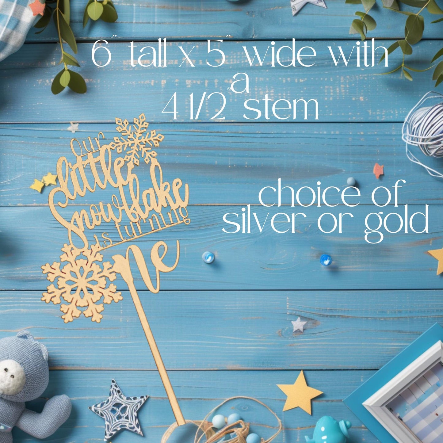 Winter Onederland, Our Little Snowflake Is Turning One Cake Topper, 1st Birthday Girl, 1st Birthday Boy, Birthday Cake Topper