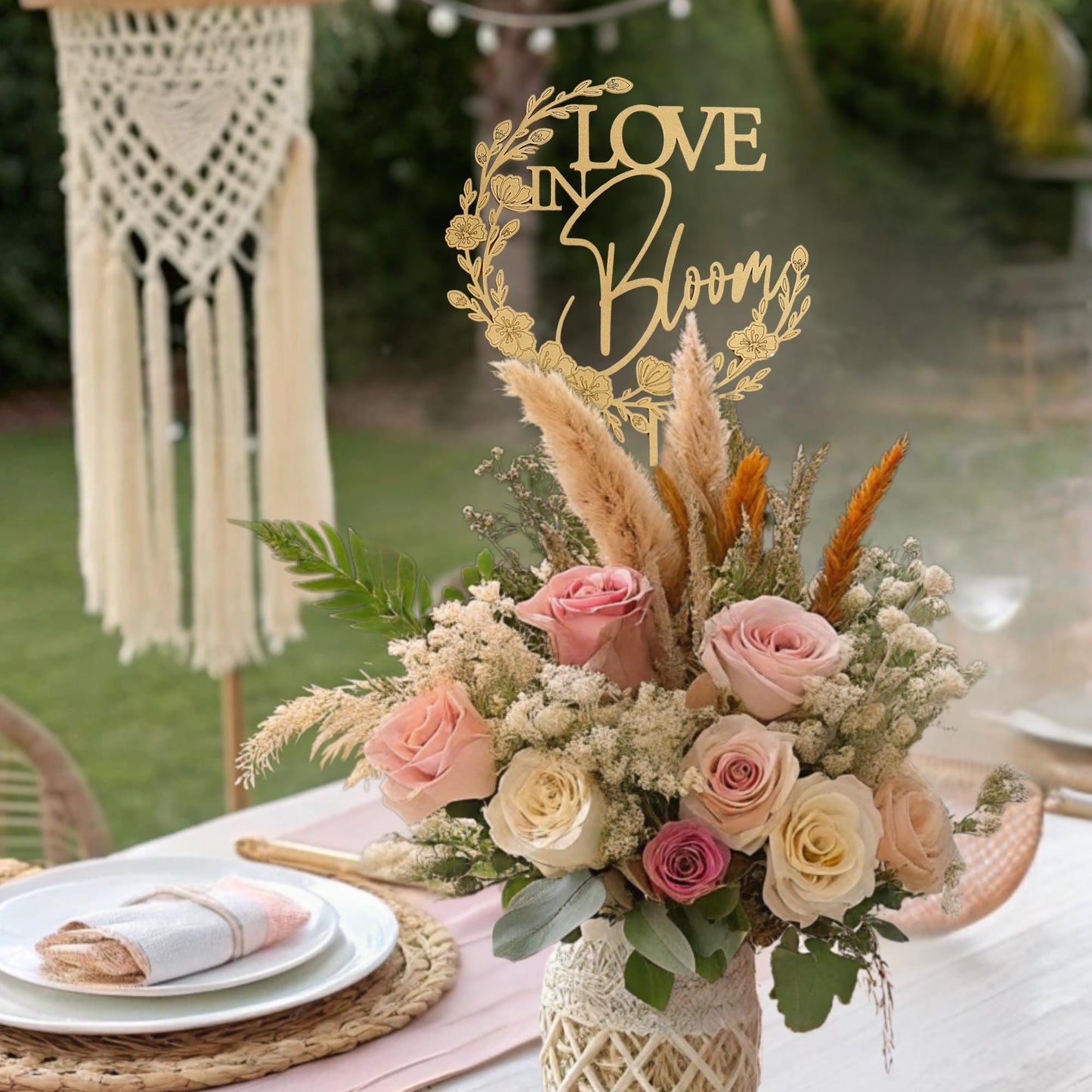 Love In Bloom Bridal Shower Decorations, Bridal Shower Center pieces, Bridal Shower Decorating Idea, Wildflower Themed Bridal Shower