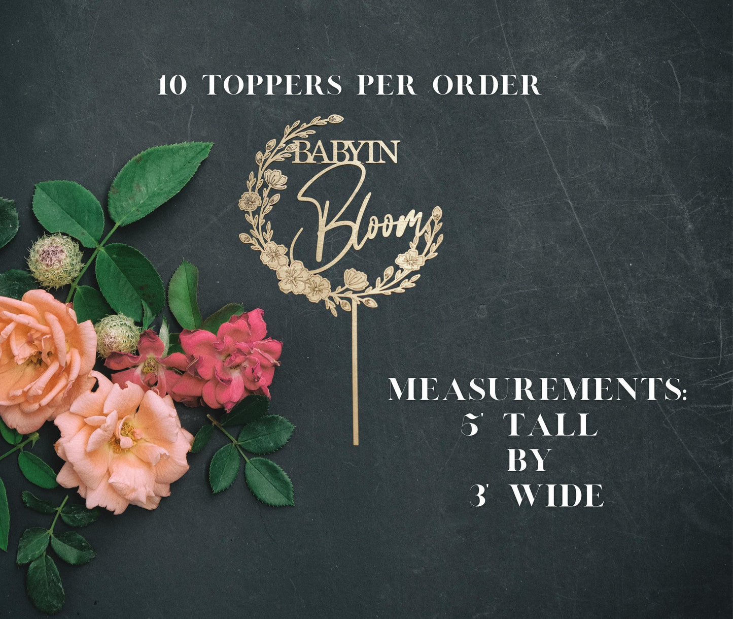 Baby In Bloom, Cupcake Toppers, Floral Baby Shower, Baby Shower Decor, Cake Decorations, Baby Girl Shower