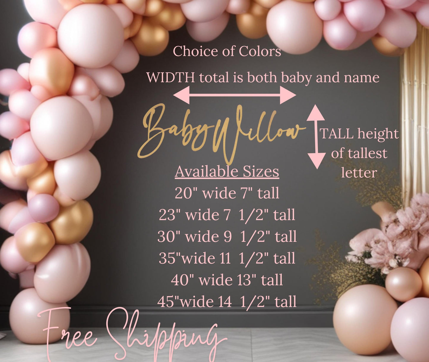 Customized Baby Shower Sign, Custom Sign For Backdrop, Personalized Baby Name Sign, Custom Baby Shower Decoration, Baby Shower Name Sign