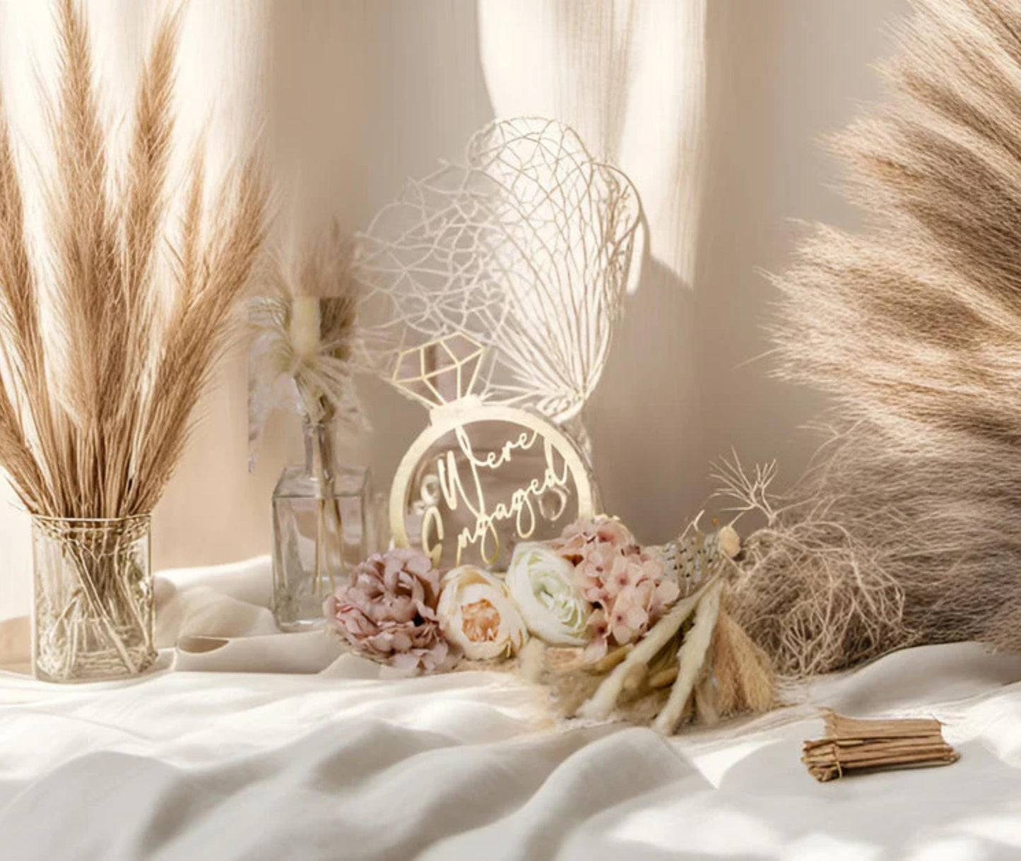 Engaged Rig Decor, We're Engaged, Engagement Party Decorations, Centerpiece, Engagement Ring Decorations, Engaged, Engagement Party Sign