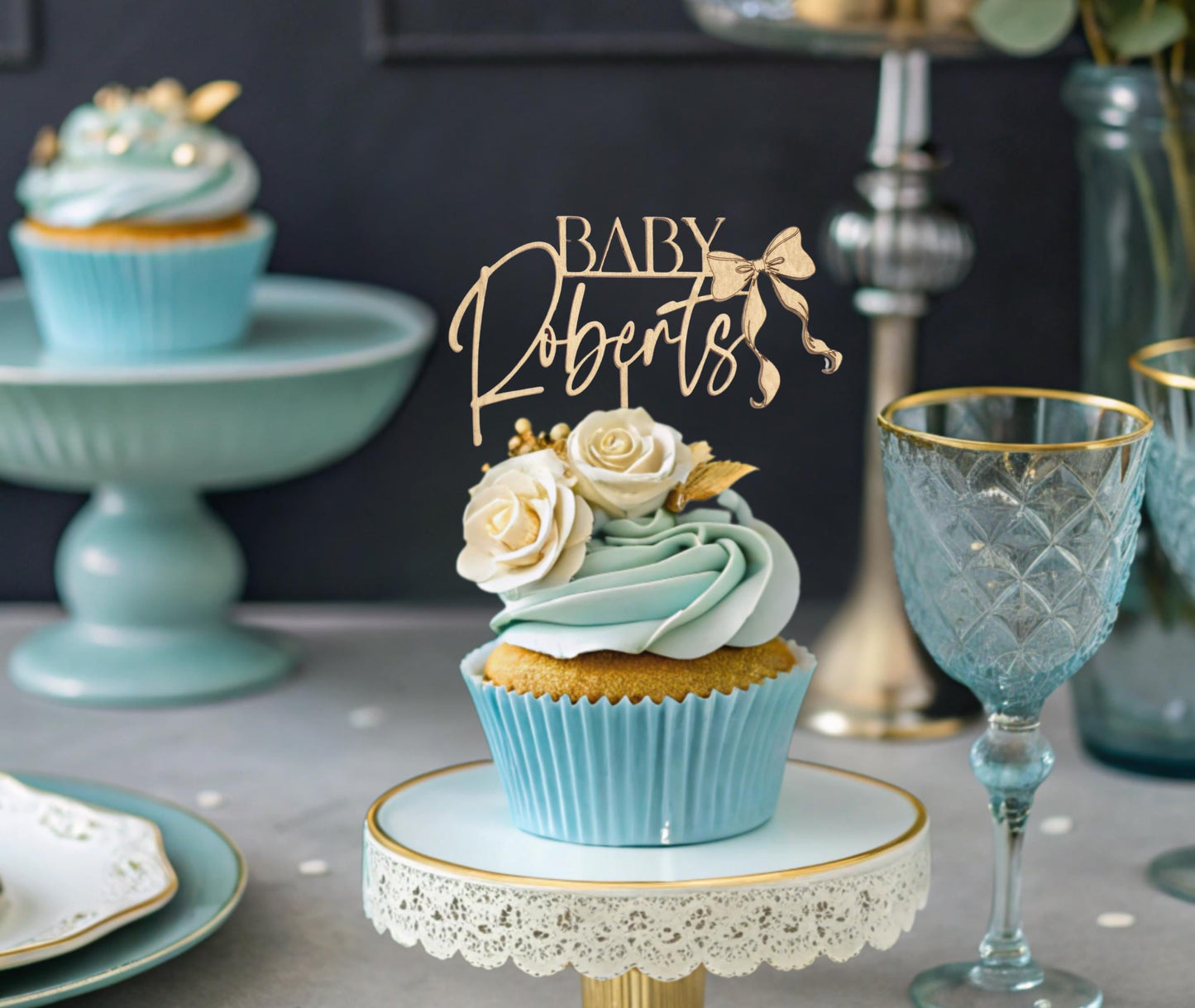 Coquette Baby Shower, Custom Cupcake Toppers, Baby Shower Bow, Cake Decorations, Baby Girl Shower, Cupcake Toppers Baby Shower