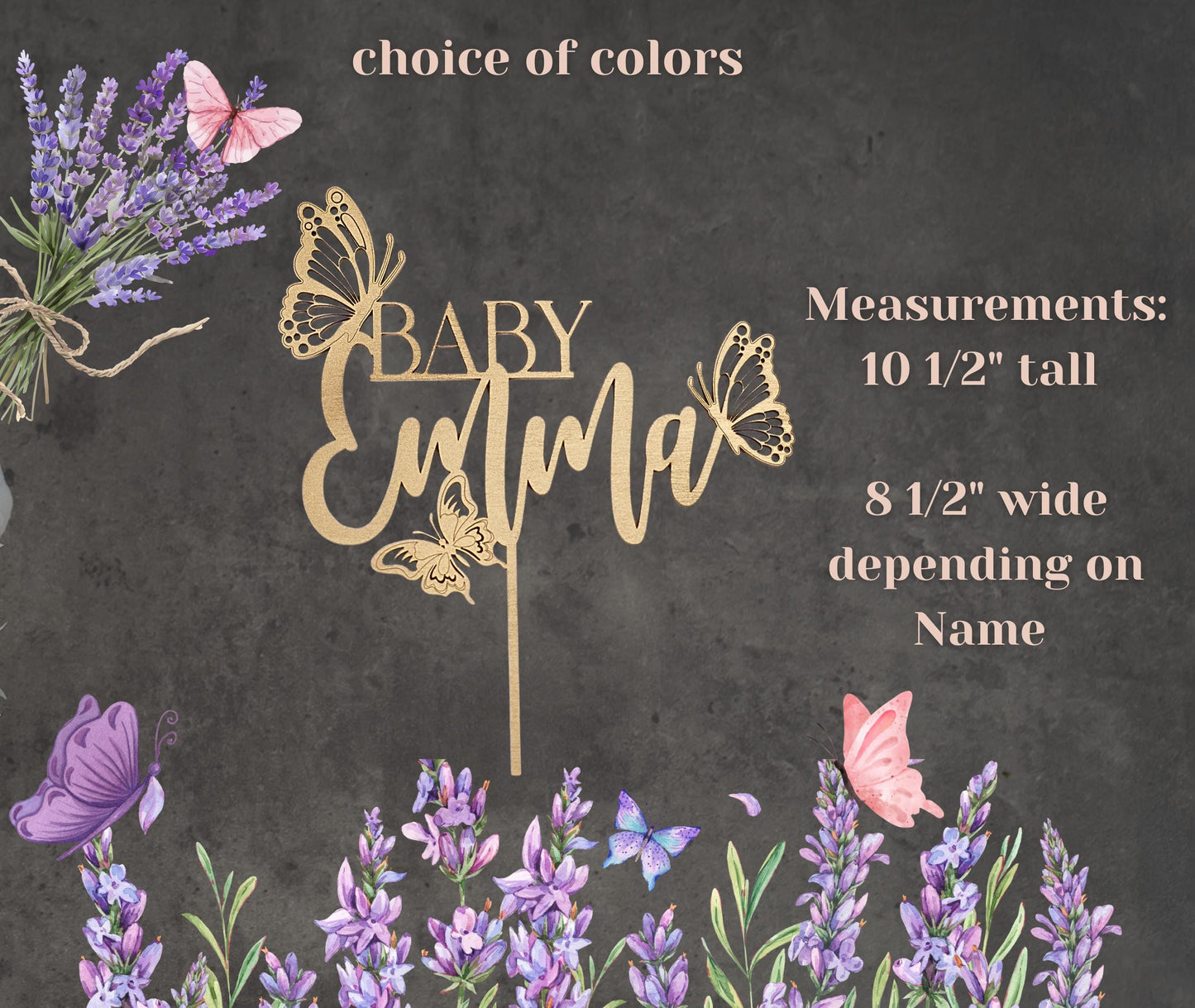 Butterfly Baby Shower, Custom Cake Toppers Baby, Butterfly Cake Decor, Personalized Baby Name Cake Topper, Butterfly Baby Shower Decorations