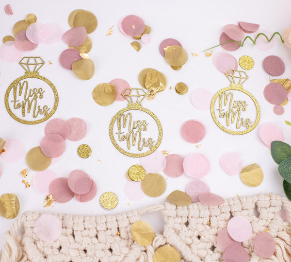 Miss To Mrs, Bridal Shower Decorations, Engagement Party Decorations, Confetti