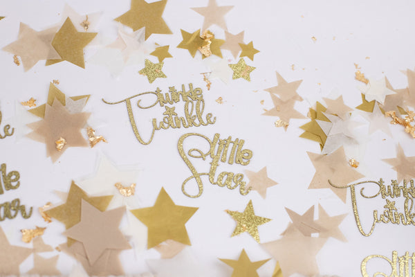 Twinkle Twinkle Little Star Gender Reveal, Over The Moon Baby Shower Decorations, Confetti