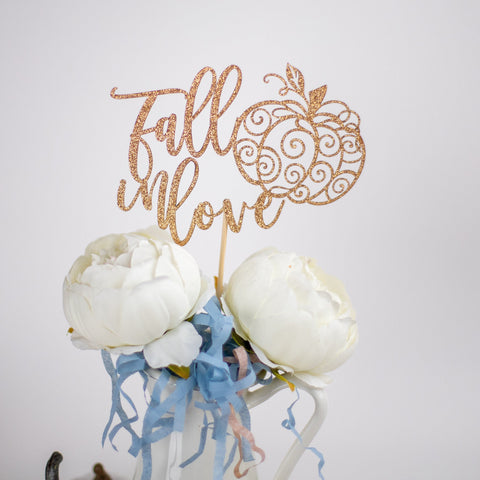 Fall Bridal Shower Centerpiece, Fall In Love