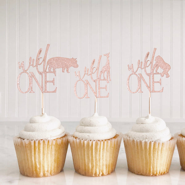 wild one birthday party decor cupcake toppers burlap and bling design studio